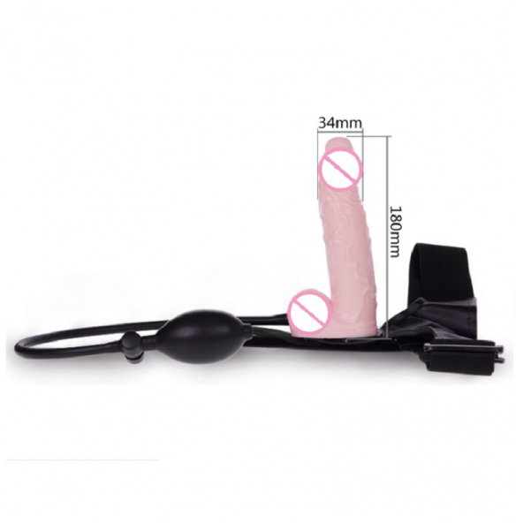 BAILE - Sensual Comfort Inflatable Pump Strap On Dildo (L:17cm - D:4cm) BAILE - Sensual Comfort Inflatable Pump Strap On Dildo (L:17cm - D:4cm)